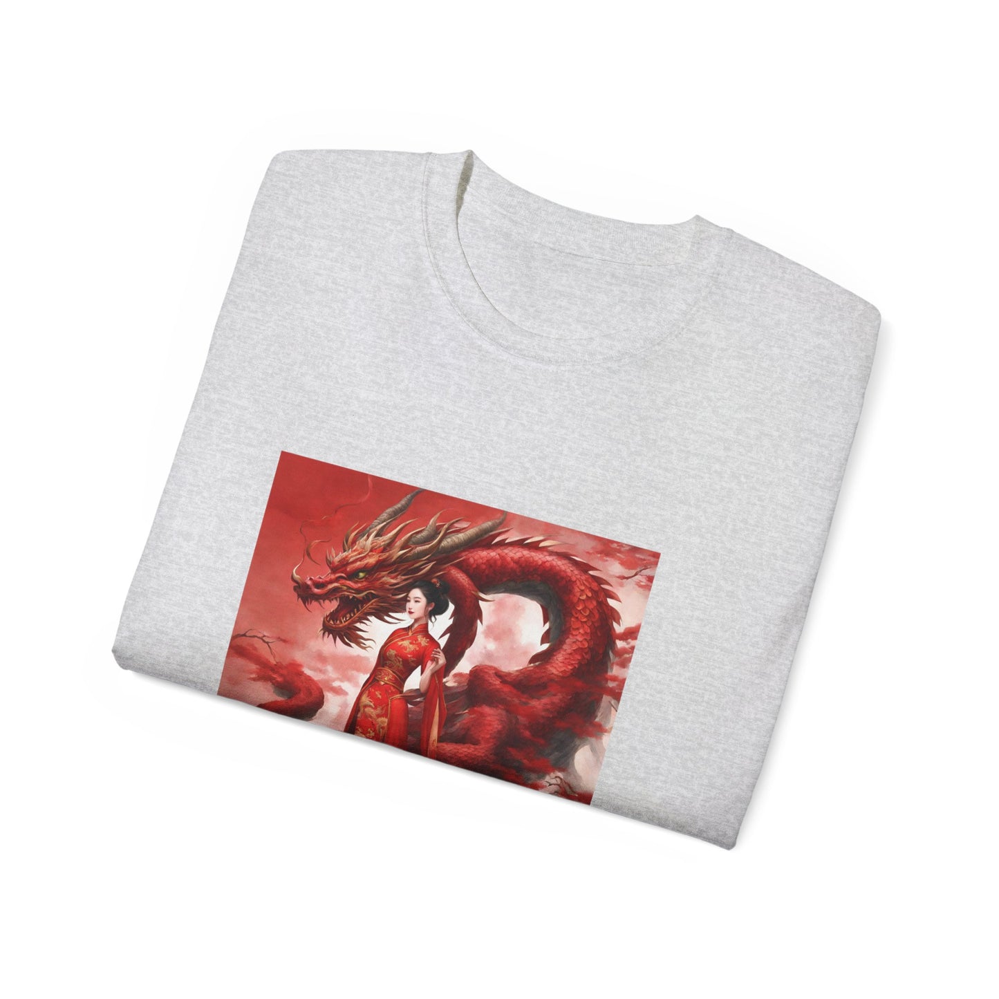 Red Tara & Her Dragon - Ethically Harvested Cotton Tee