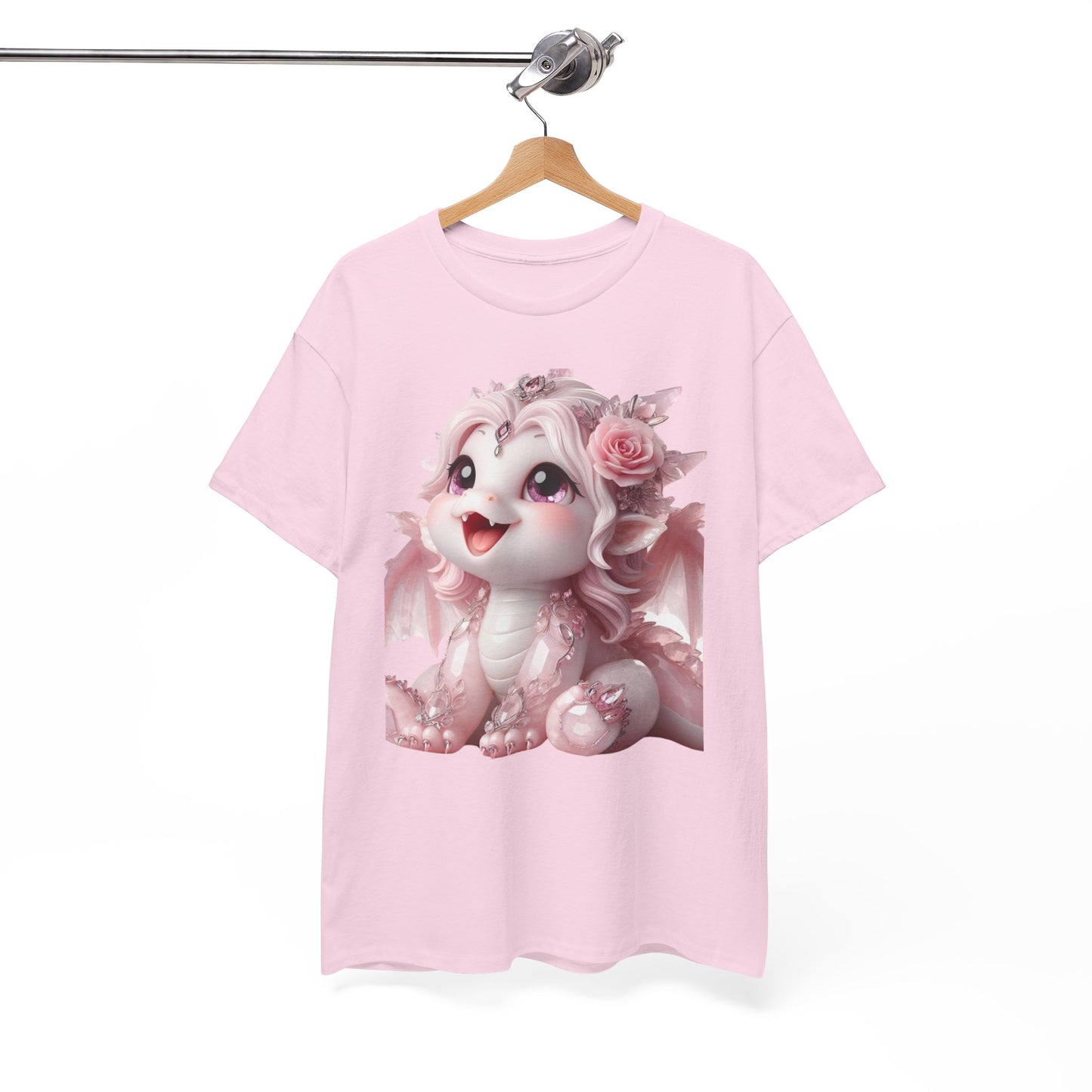 Rose Quartz Baby Dragon - Ethically Harvested Cotton Tee