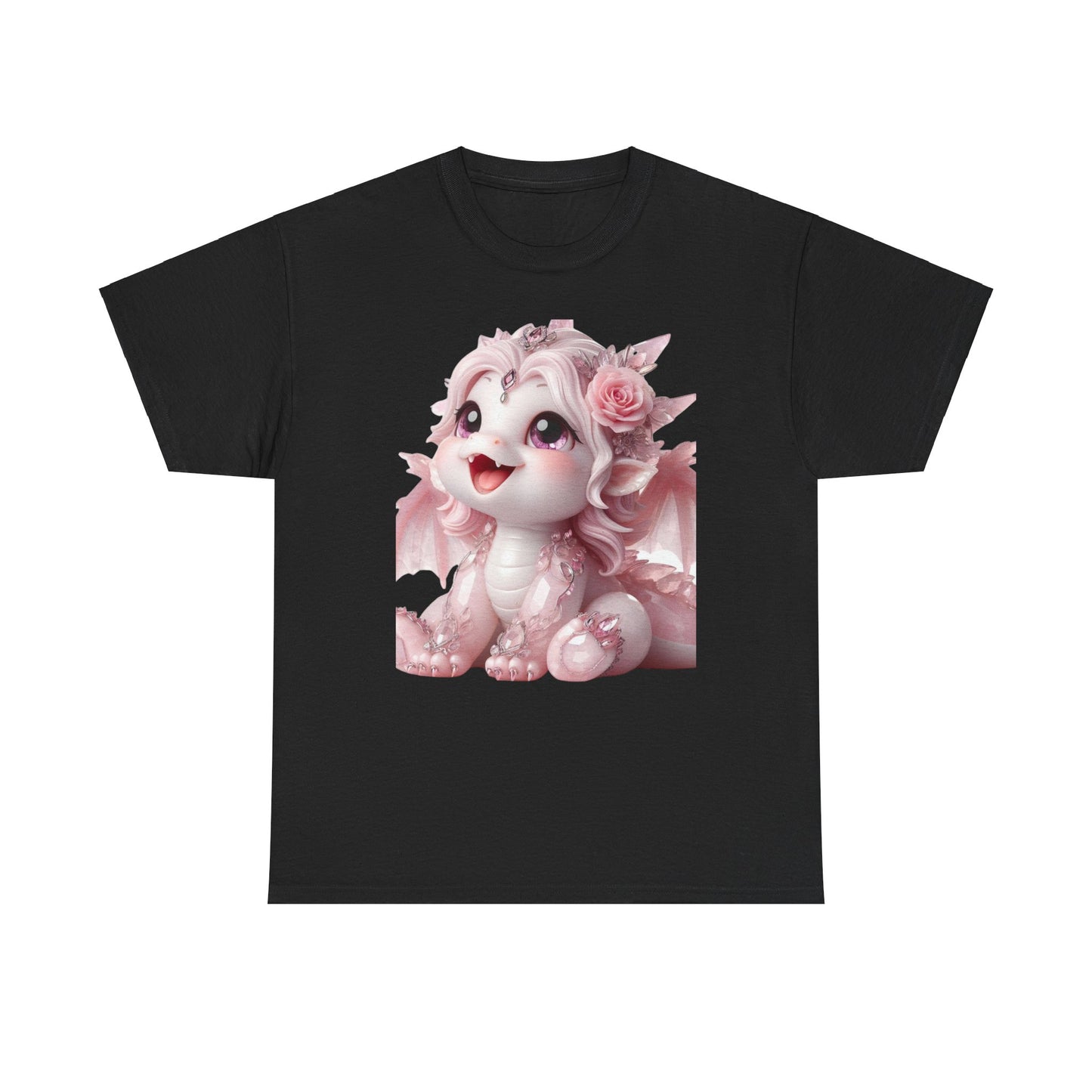 Rose Quartz Baby Dragon - Ethically Harvested Cotton Tee