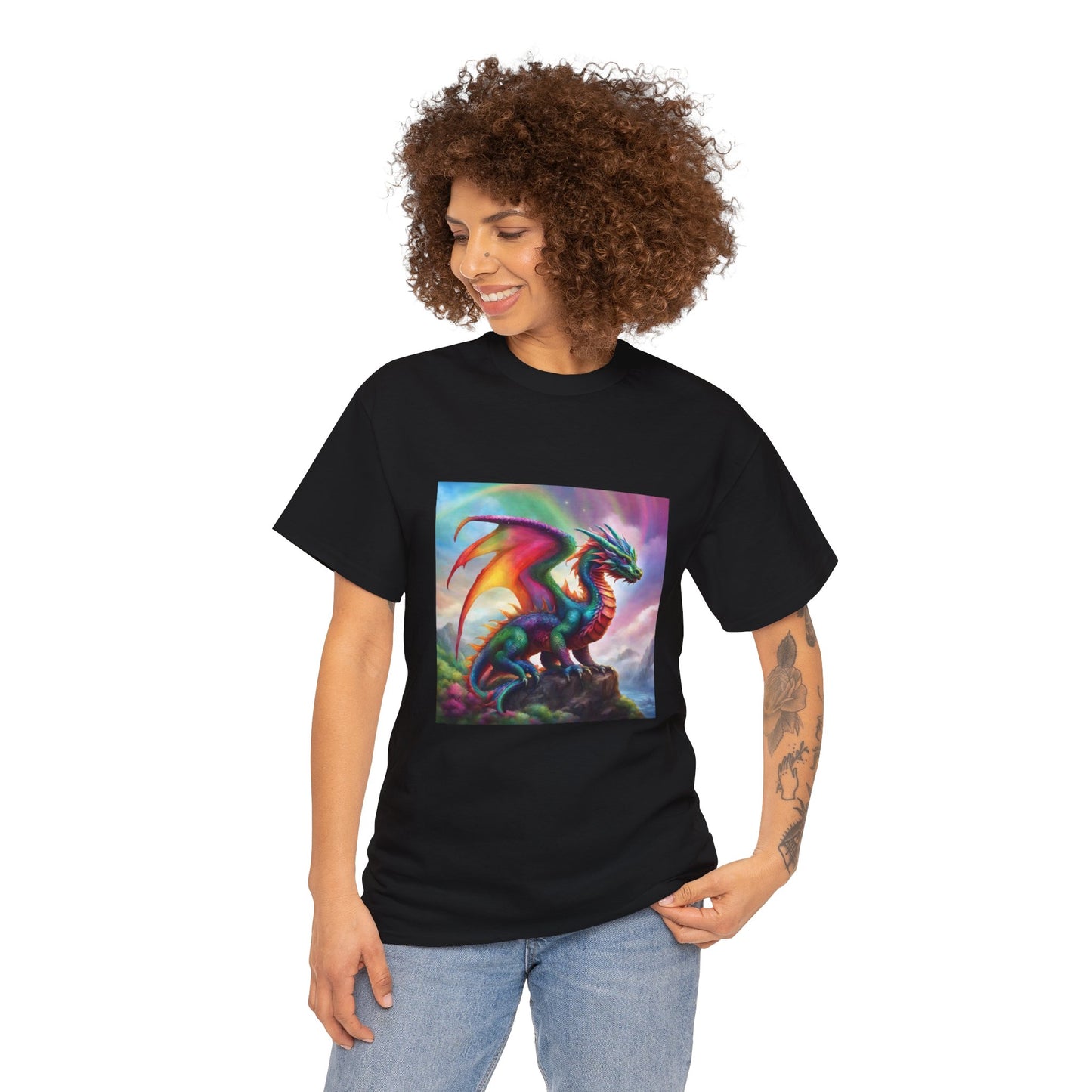 Rainbow Dragon of Lemuria - Ethically Harvested Cotton Tee