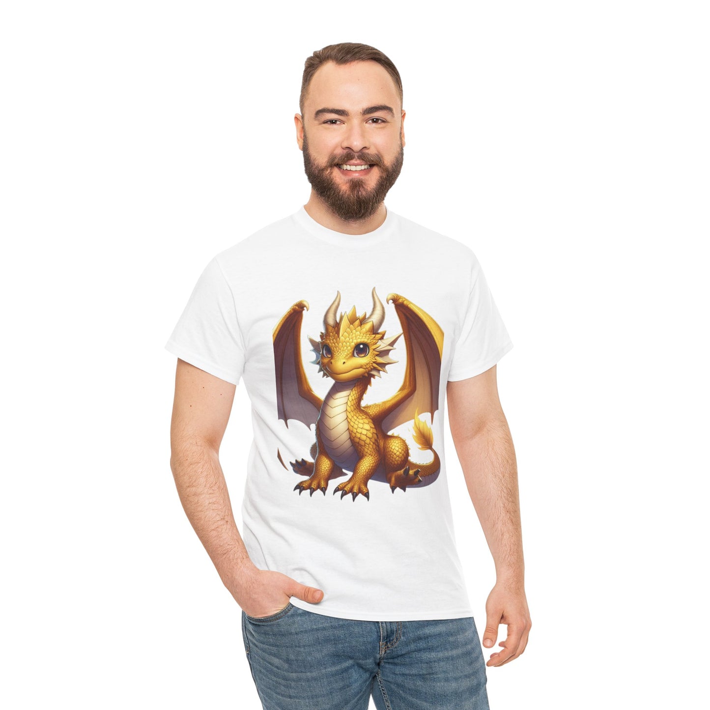 Golden Baby Dragon - Ethically Harvested Cotton Tee