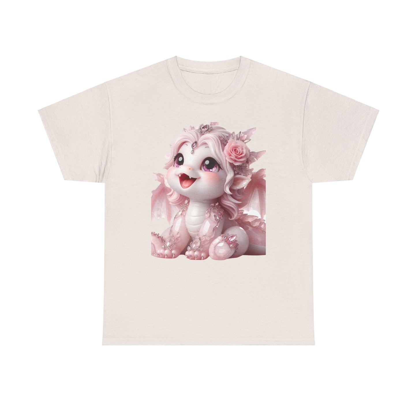 Rose Quartz Baby Dragon - Ethically Harvested Cotton Tee