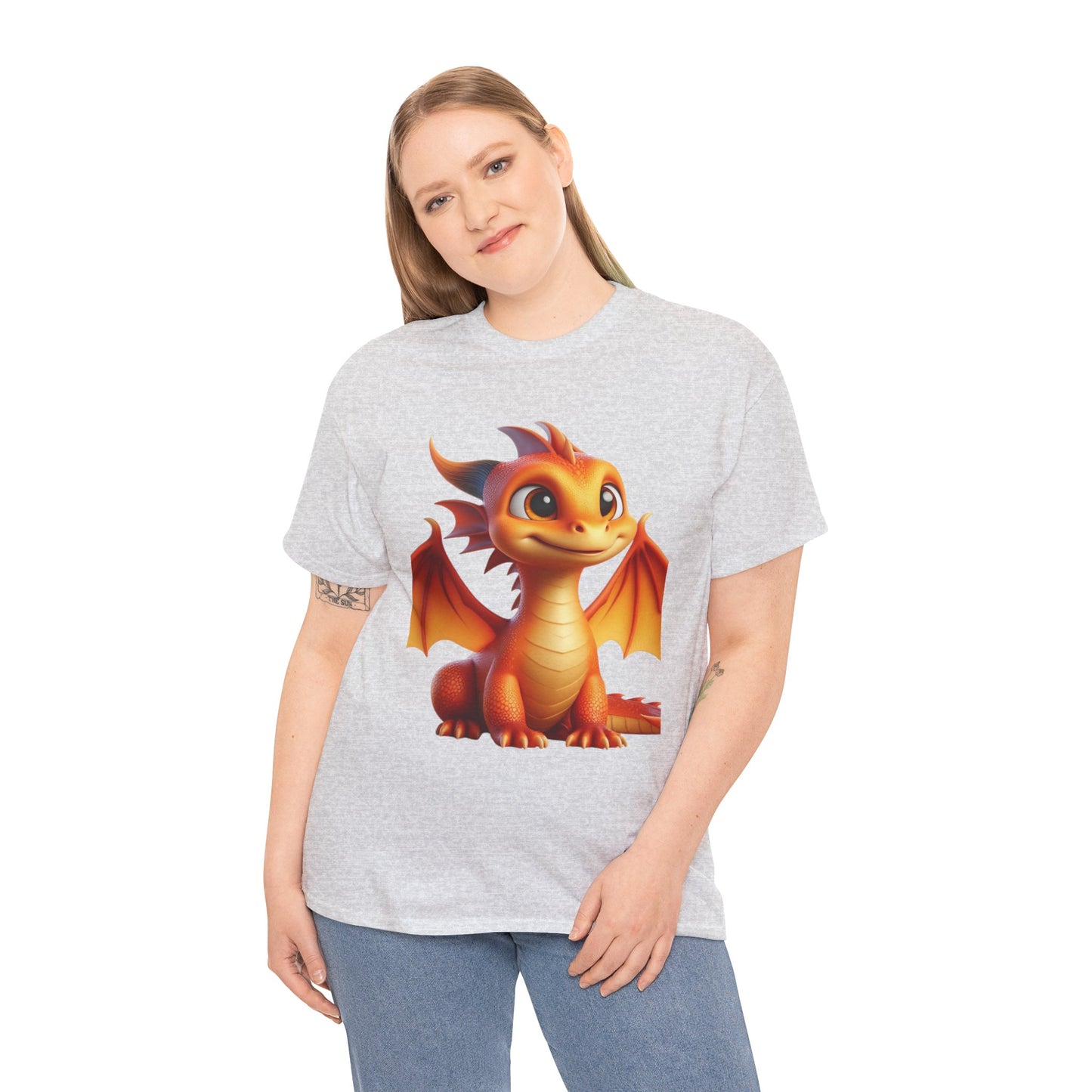 Orange Baby Dragon - Ethically Harvested Cotton Tee