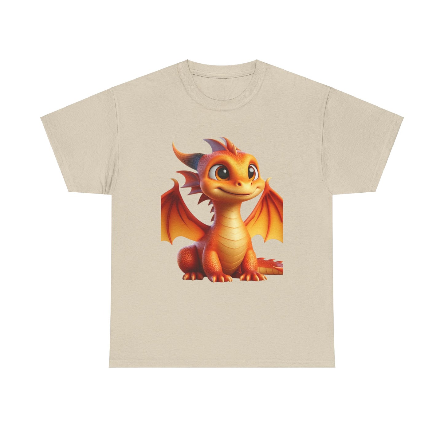 Orange Baby Dragon - Ethically Harvested Cotton Tee