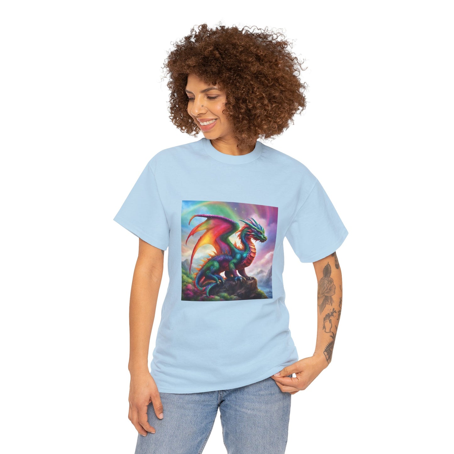 Rainbow Dragon of Lemuria - Ethically Harvested Cotton Tee