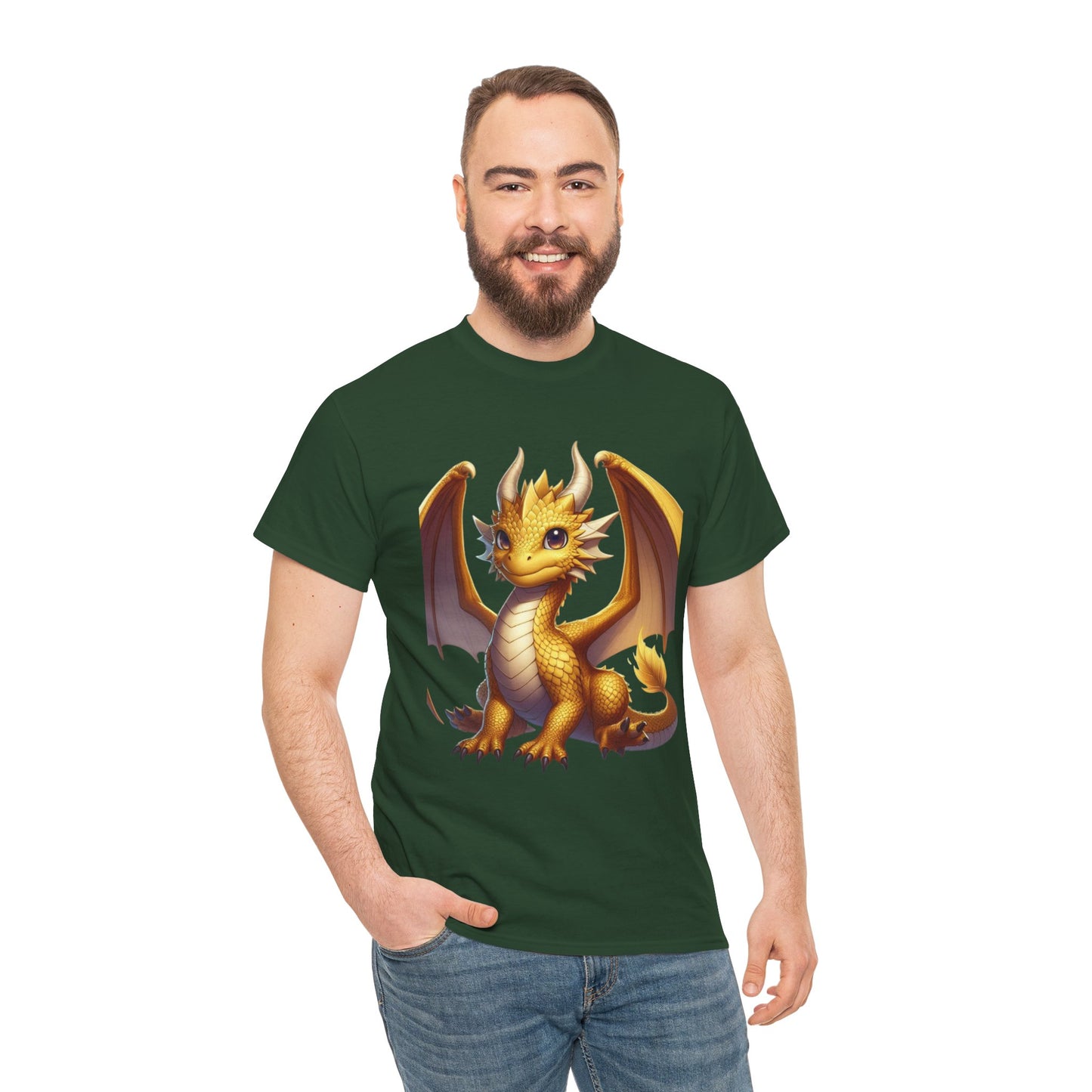 Golden Baby Dragon - Ethically Harvested Cotton Tee