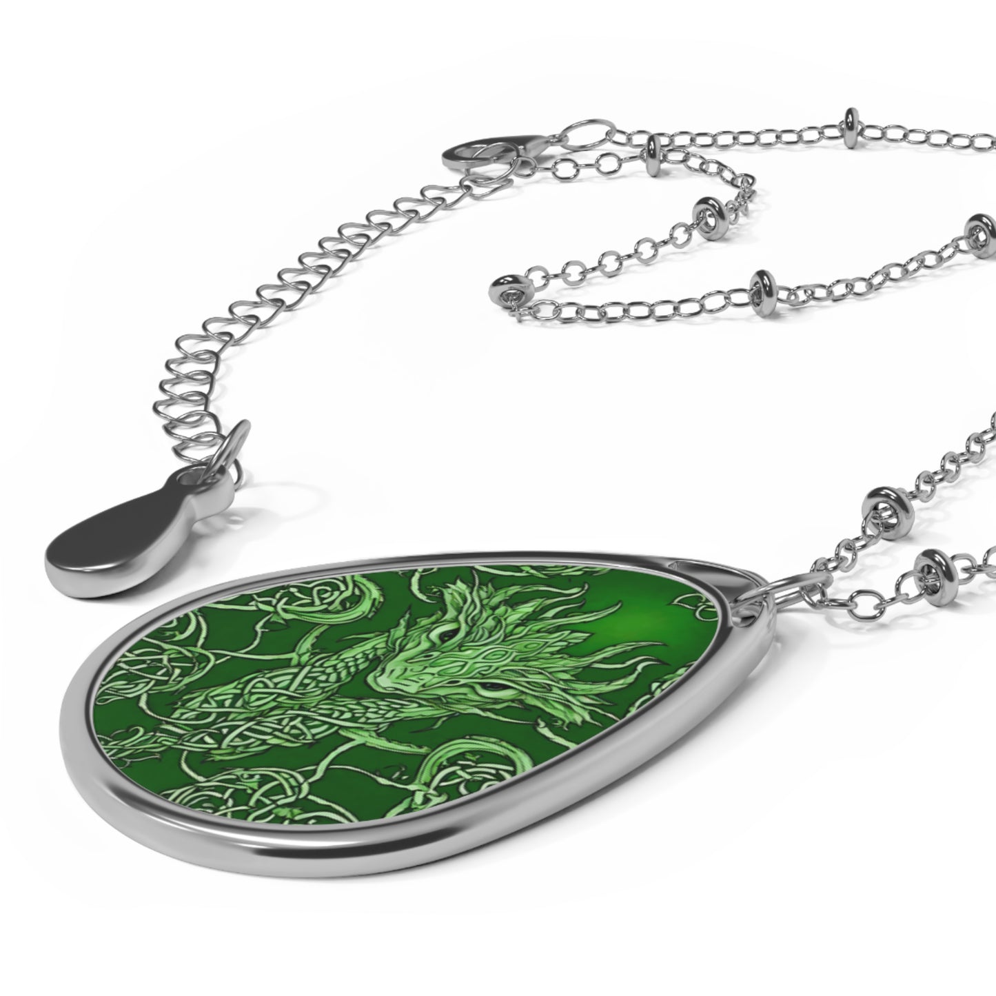 Dragon of the Celts - Oval Necklace