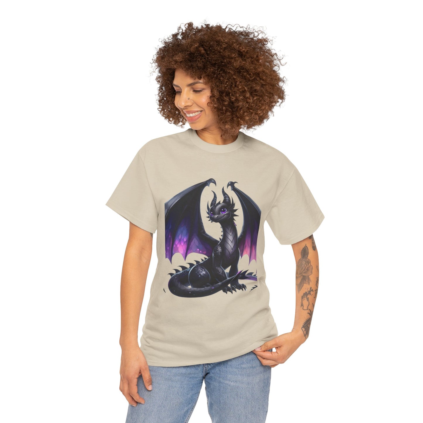 Violet Black Baby Dragon - Ethically Harvested Cotton Tee