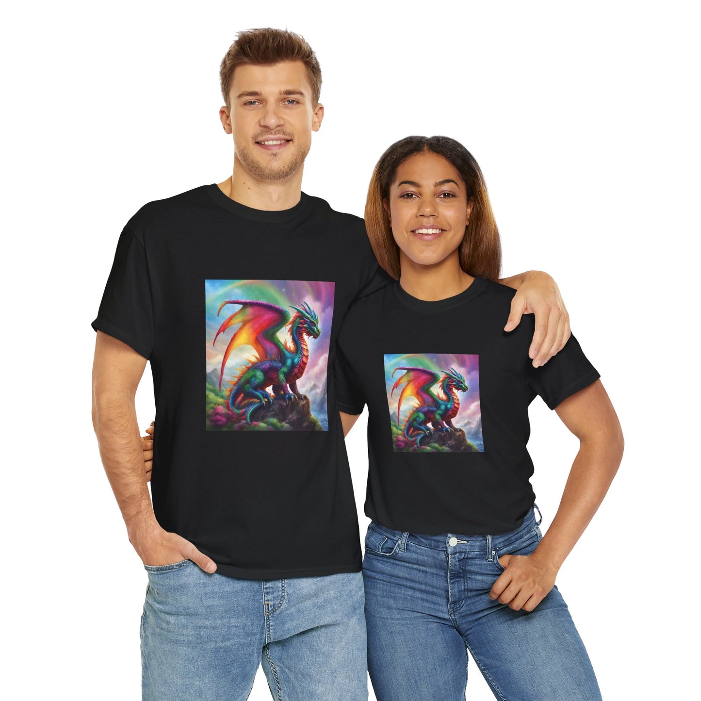 Rainbow Dragon of Lemuria - Ethically Harvested Cotton Tee