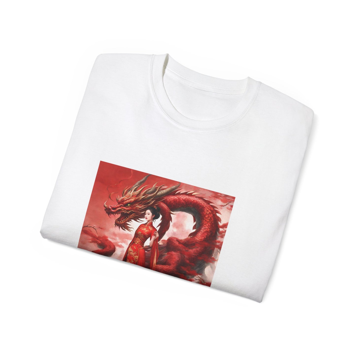 Red Tara & Her Dragon - Ethically Harvested Cotton Tee