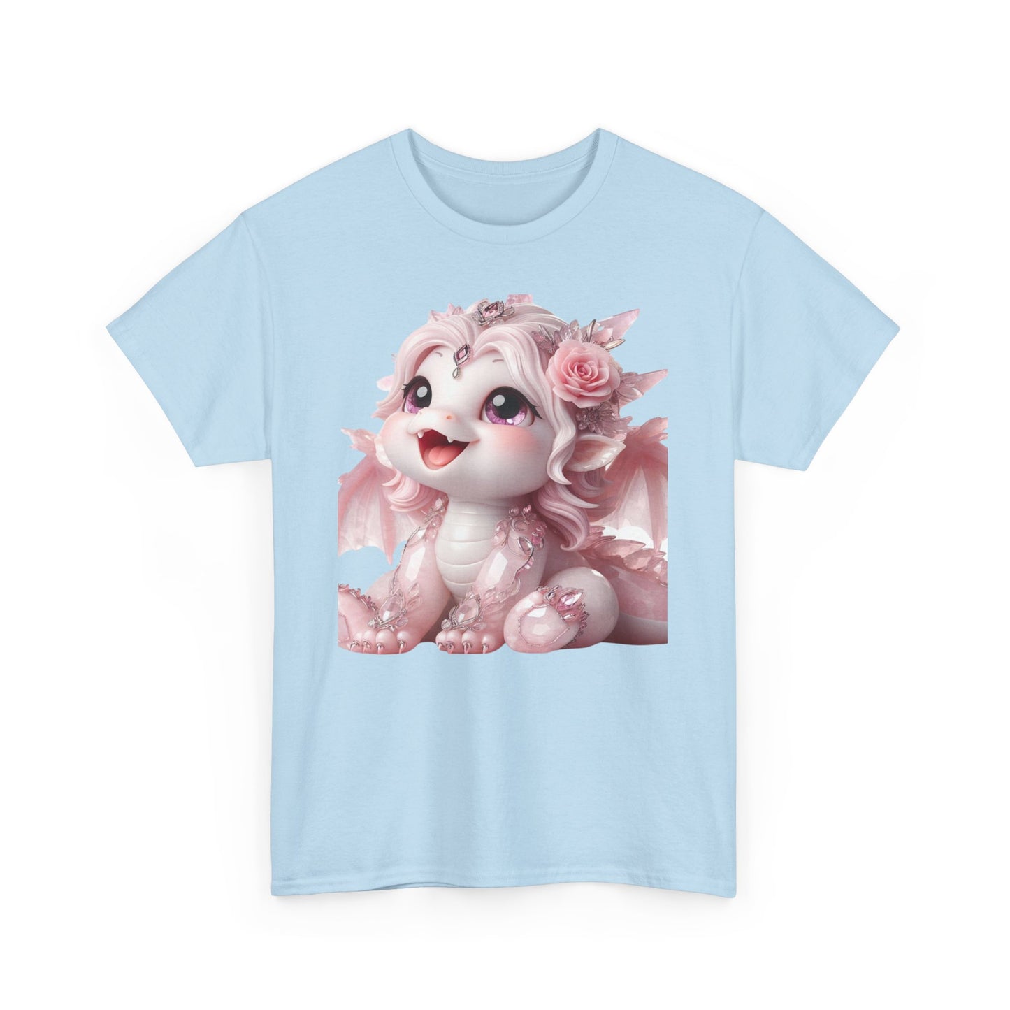 Rose Quartz Baby Dragon - Ethically Harvested Cotton Tee