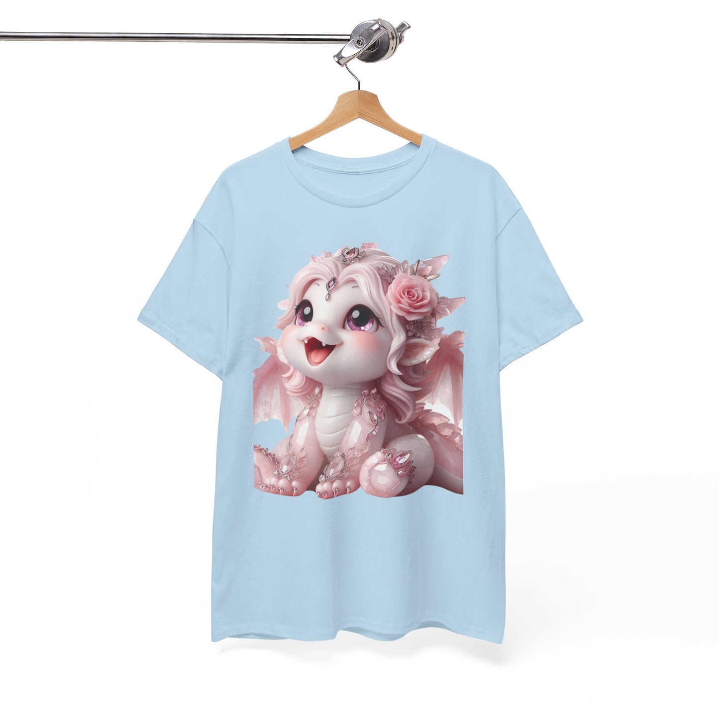 Rose Quartz Baby Dragon - Ethically Harvested Cotton Tee