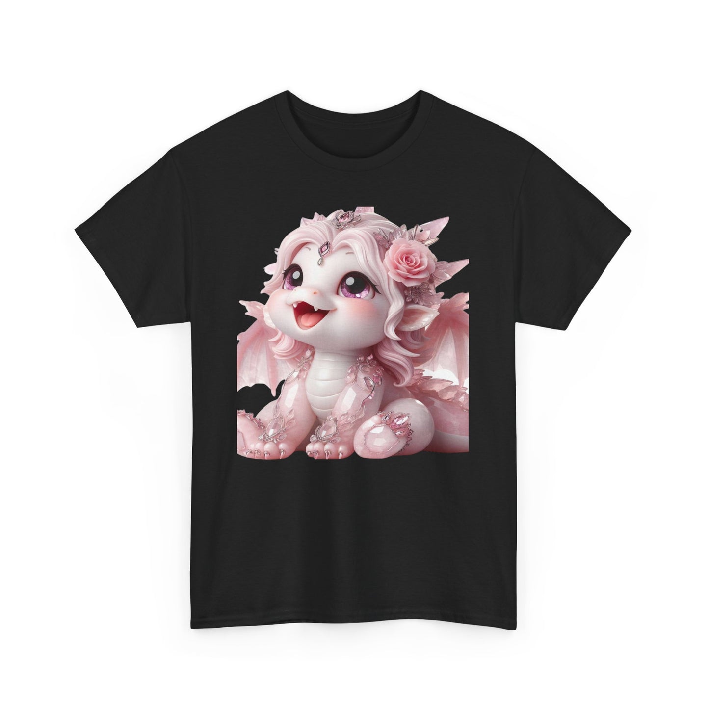 Rose Quartz Baby Dragon - Ethically Harvested Cotton Tee