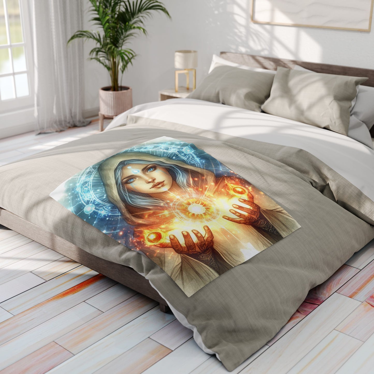 Pleiadian Goddess of Healing - Arctic Fleece Blanket