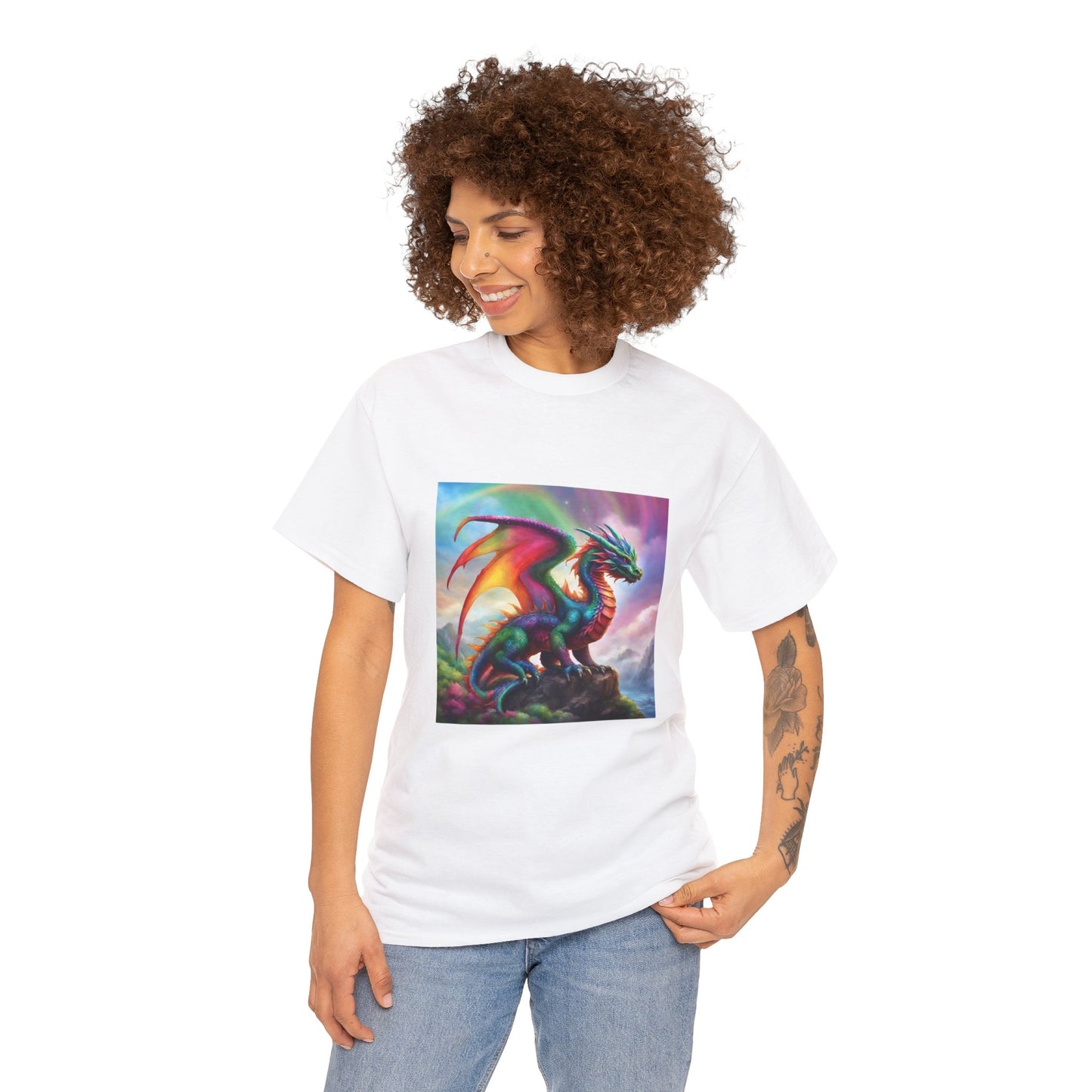 Rainbow Dragon of Lemuria - Ethically Harvested Cotton Tee