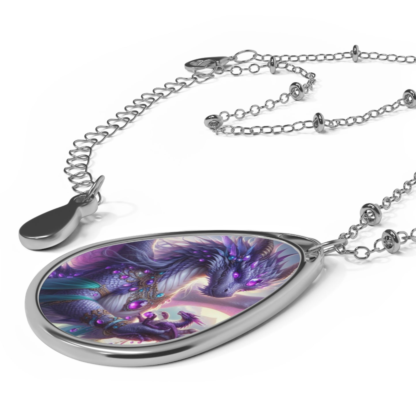 Amethyst Dragon Queen - Oval Necklace