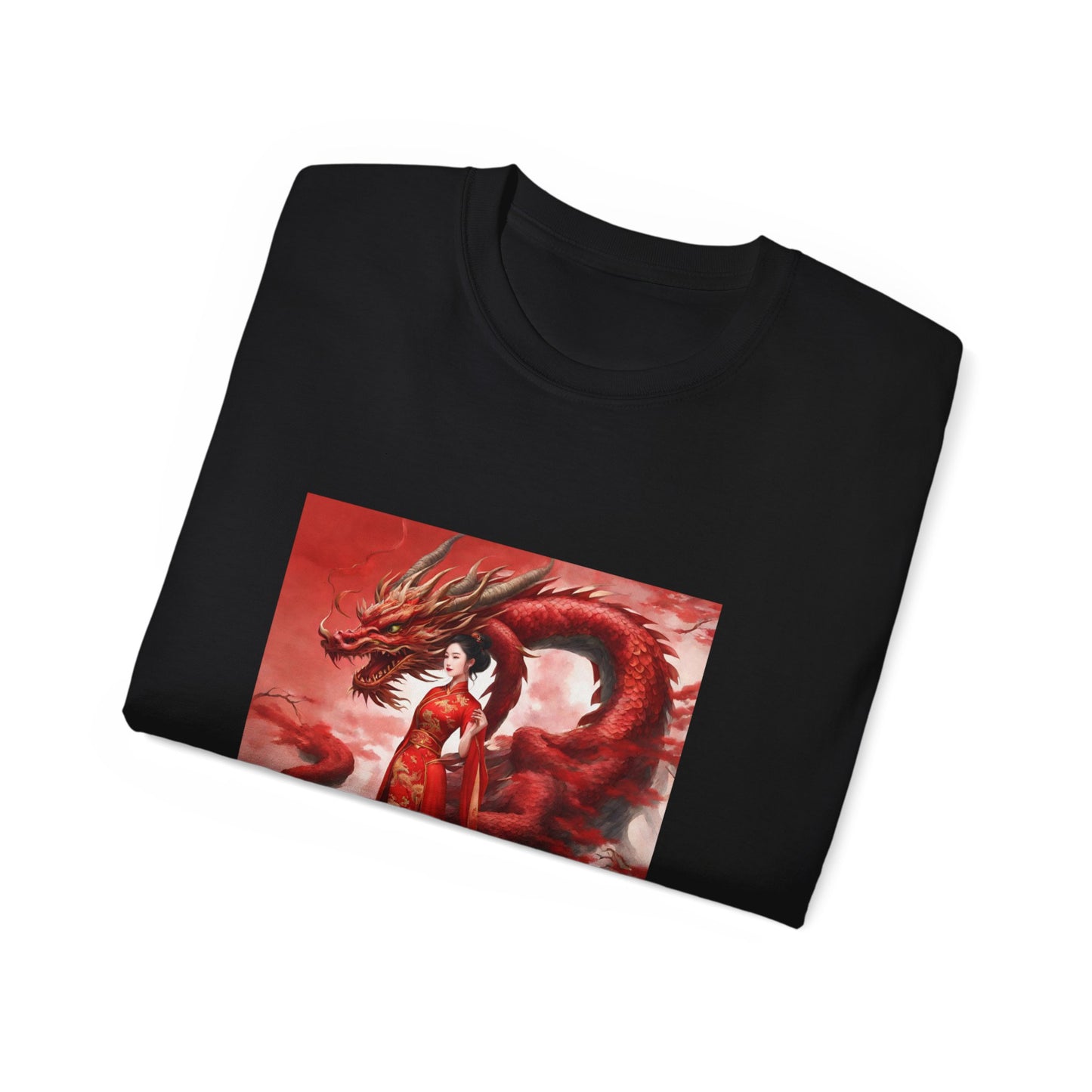 Red Tara & Her Dragon - Ethically Harvested Cotton Tee