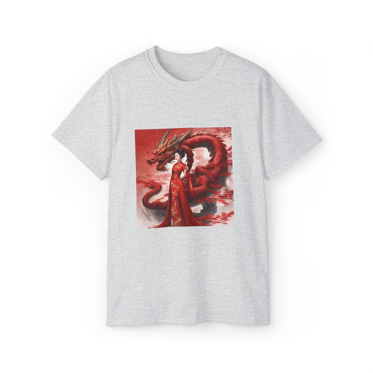 Red Tara & Her Dragon - Ethically Harvested Cotton Tee