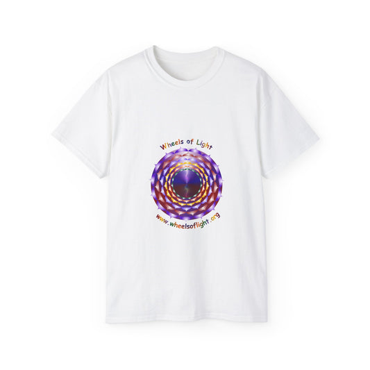 Reiki Infused Wheels of Light Logo Tee - Ethically Harvested Cotton