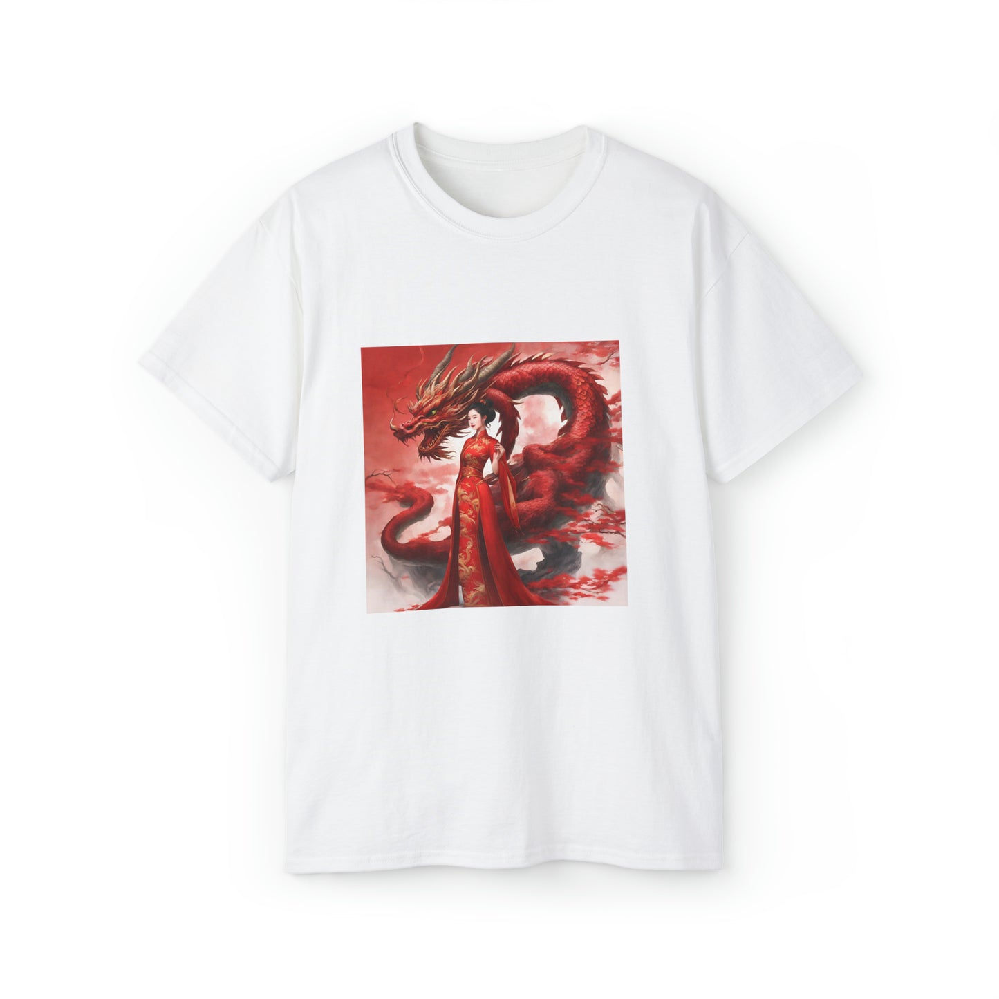 Red Tara & Her Dragon - Ethically Harvested Cotton Tee