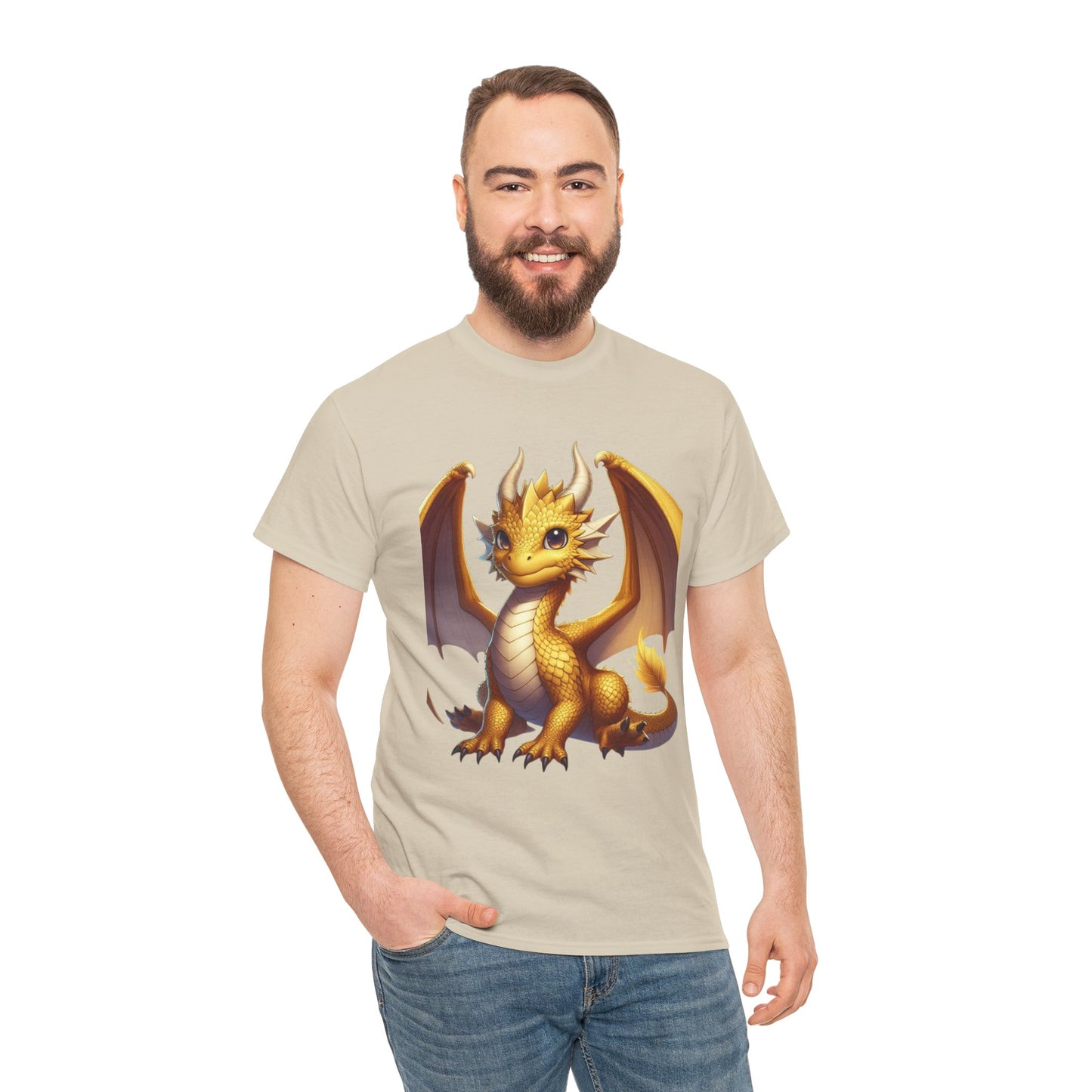 Golden Baby Dragon - Ethically Harvested Cotton Tee