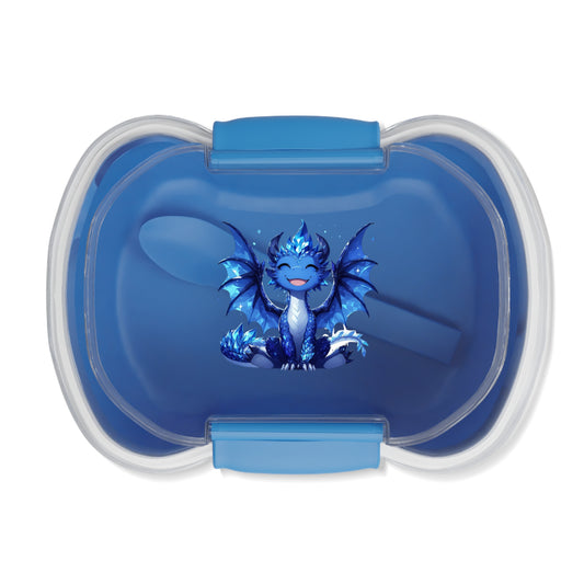 Sapphire Blue Baby Dragon Two-tier Bento Box