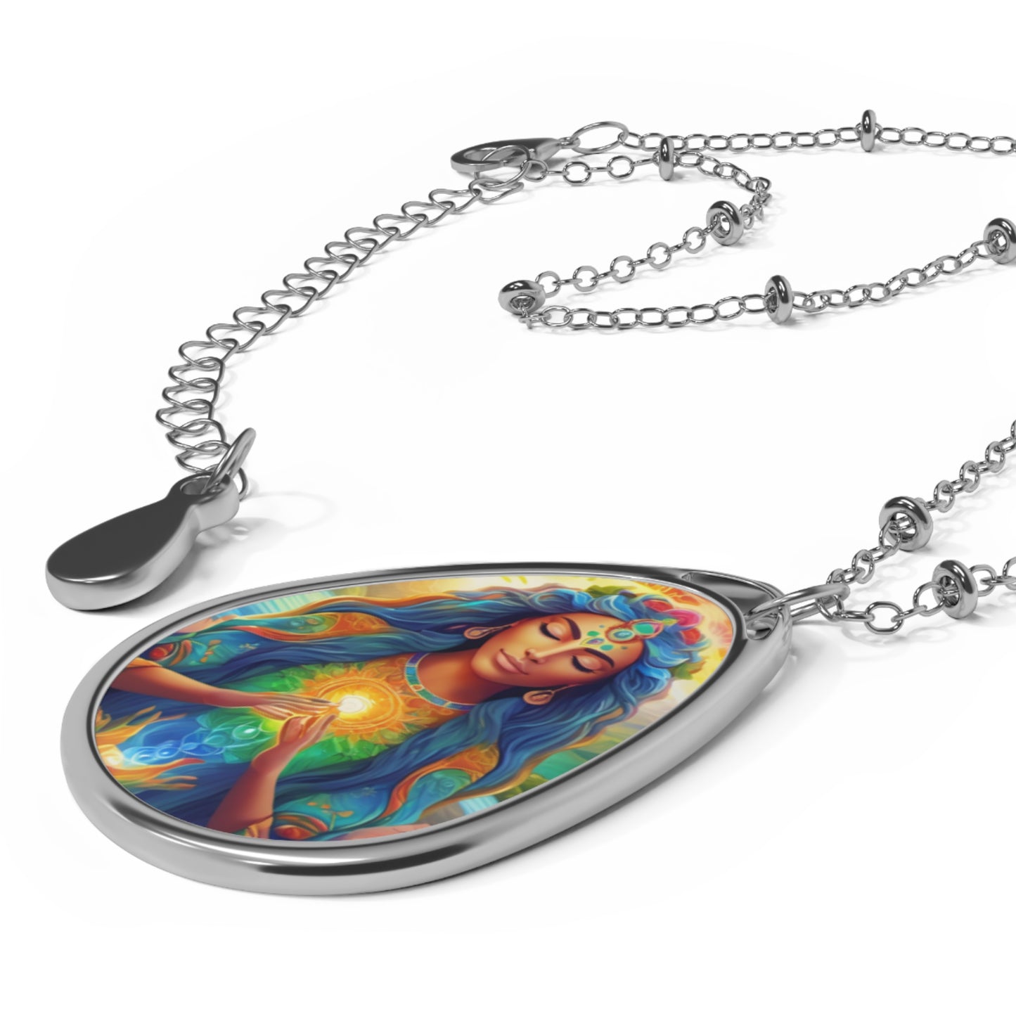 Be Light Goddess - Gratitude Oval Necklace