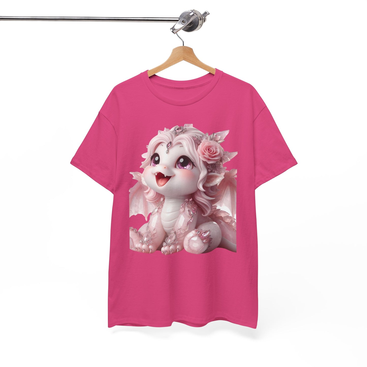 Rose Quartz Baby Dragon - Ethically Harvested Cotton Tee