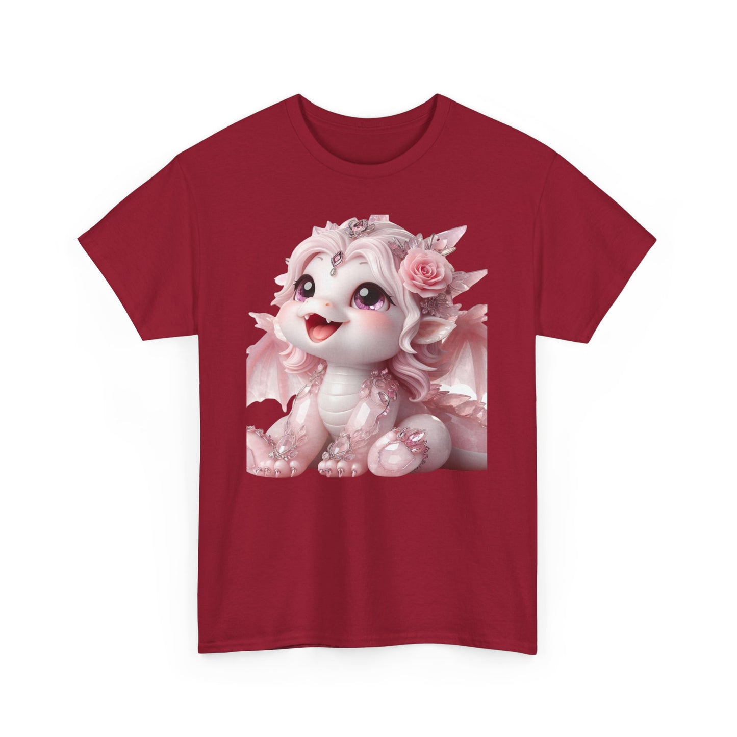 Rose Quartz Baby Dragon - Ethically Harvested Cotton Tee