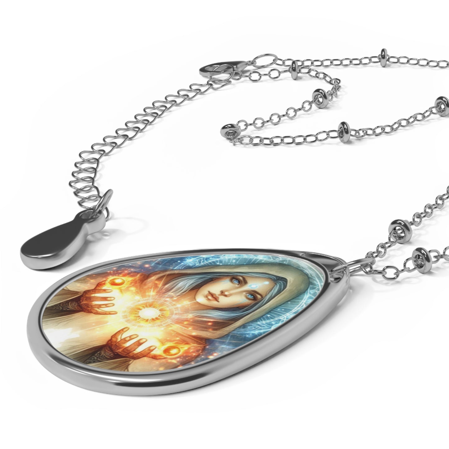 Pleiadian Goddess of Healing - Oval Necklace