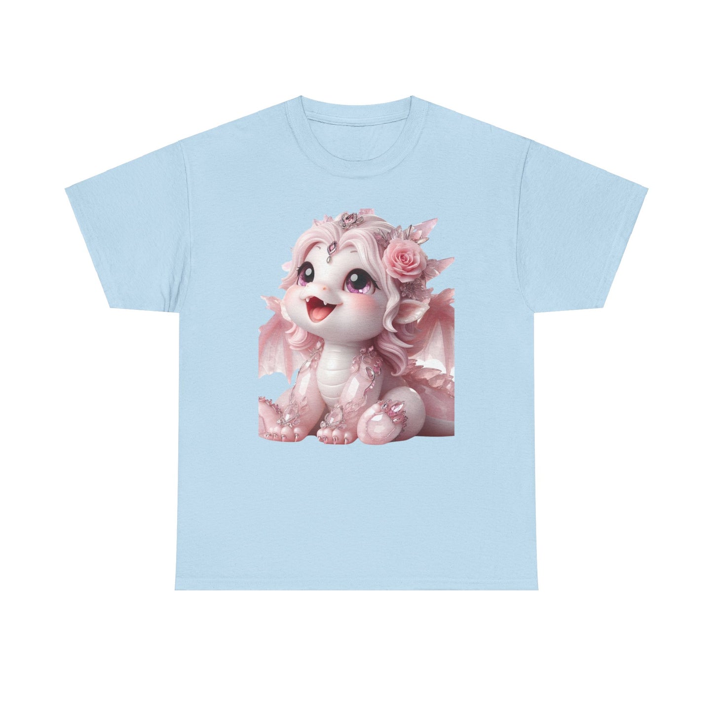 Rose Quartz Baby Dragon - Ethically Harvested Cotton Tee