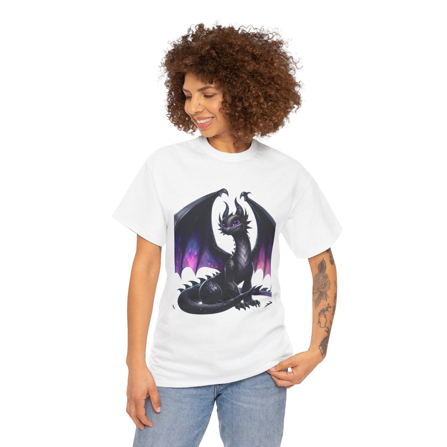 Violet Black Baby Dragon - Ethically Harvested Cotton Tee