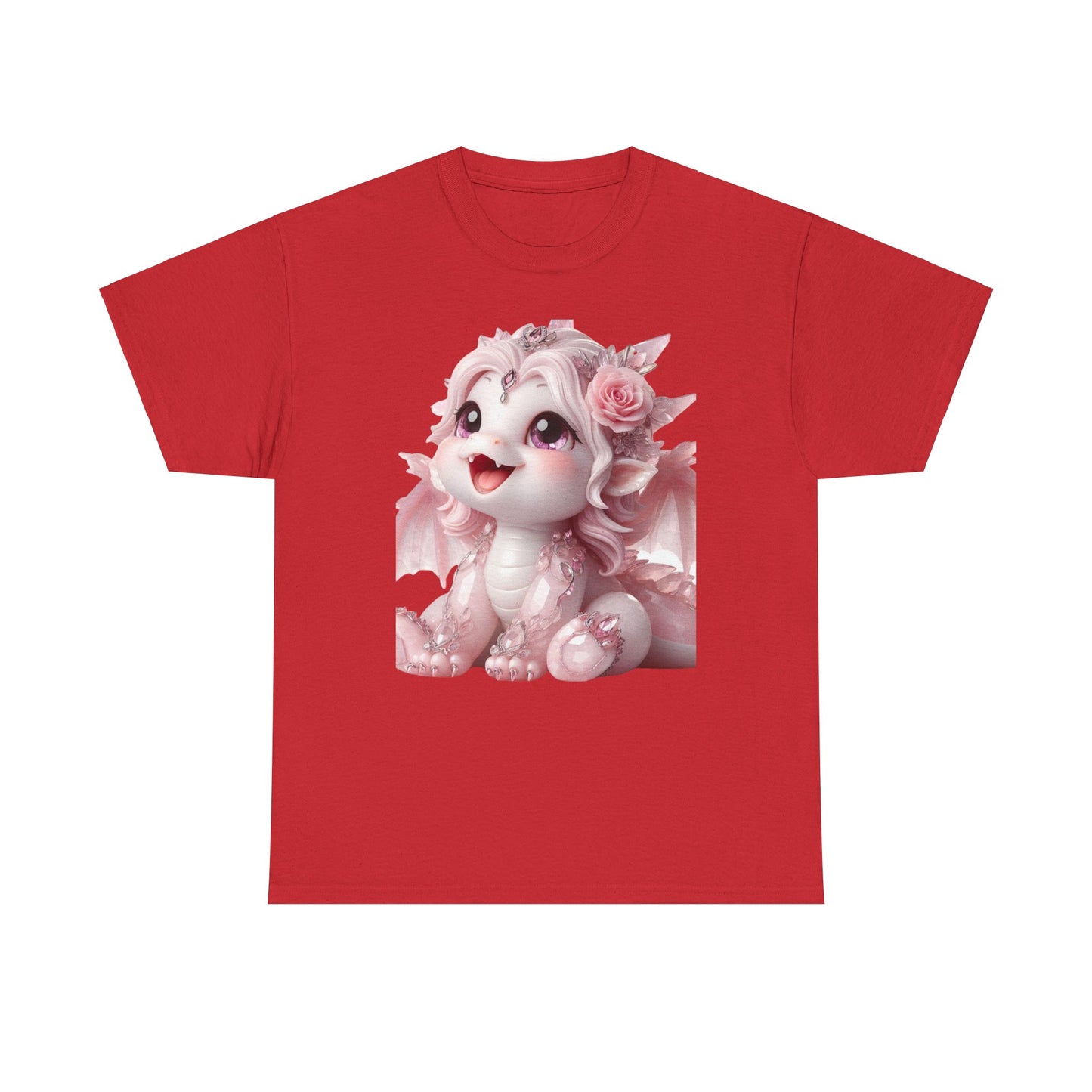 Rose Quartz Baby Dragon - Ethically Harvested Cotton Tee