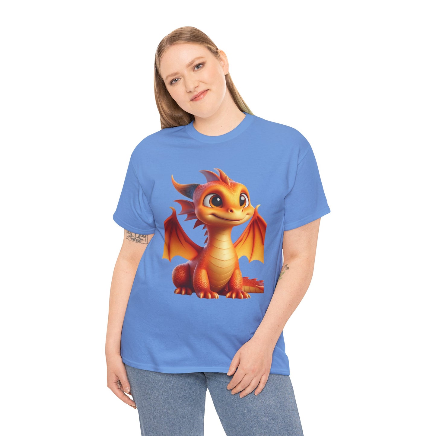 Orange Baby Dragon - Ethically Harvested Cotton Tee