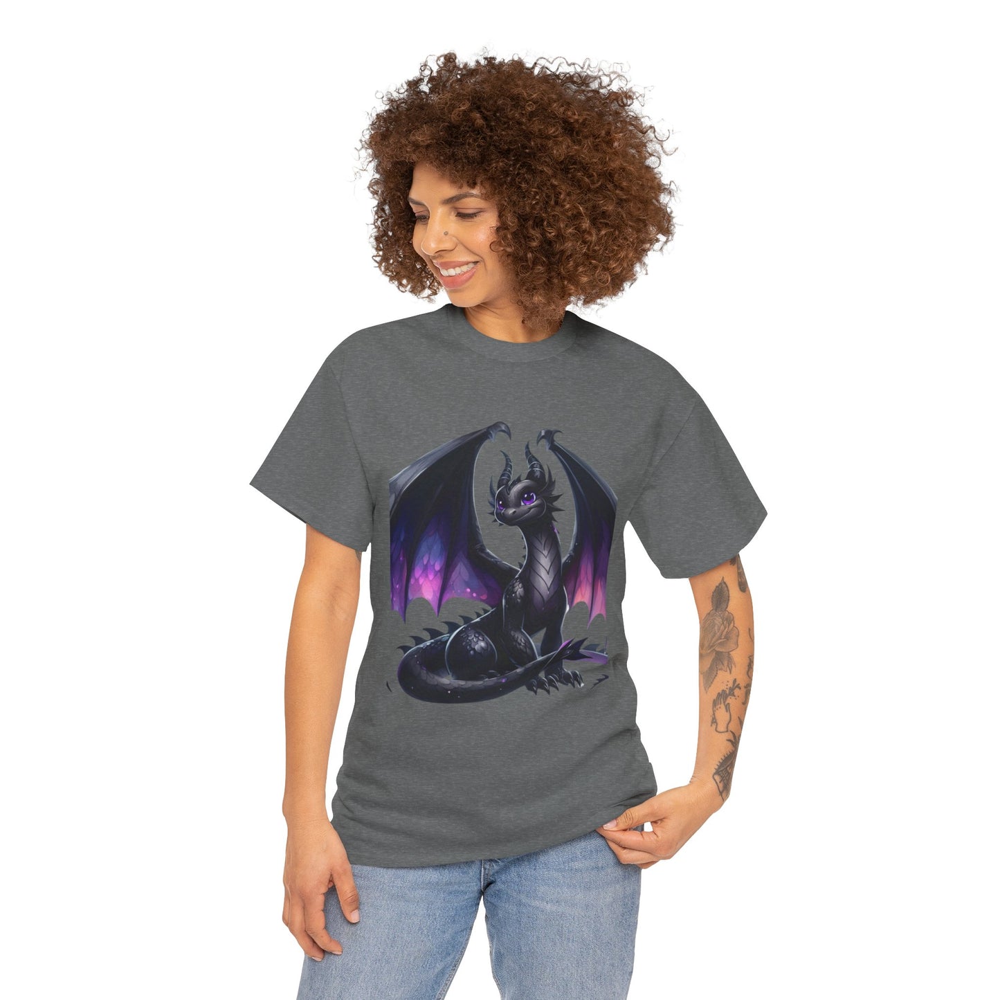 Violet Black Baby Dragon - Ethically Harvested Cotton Tee