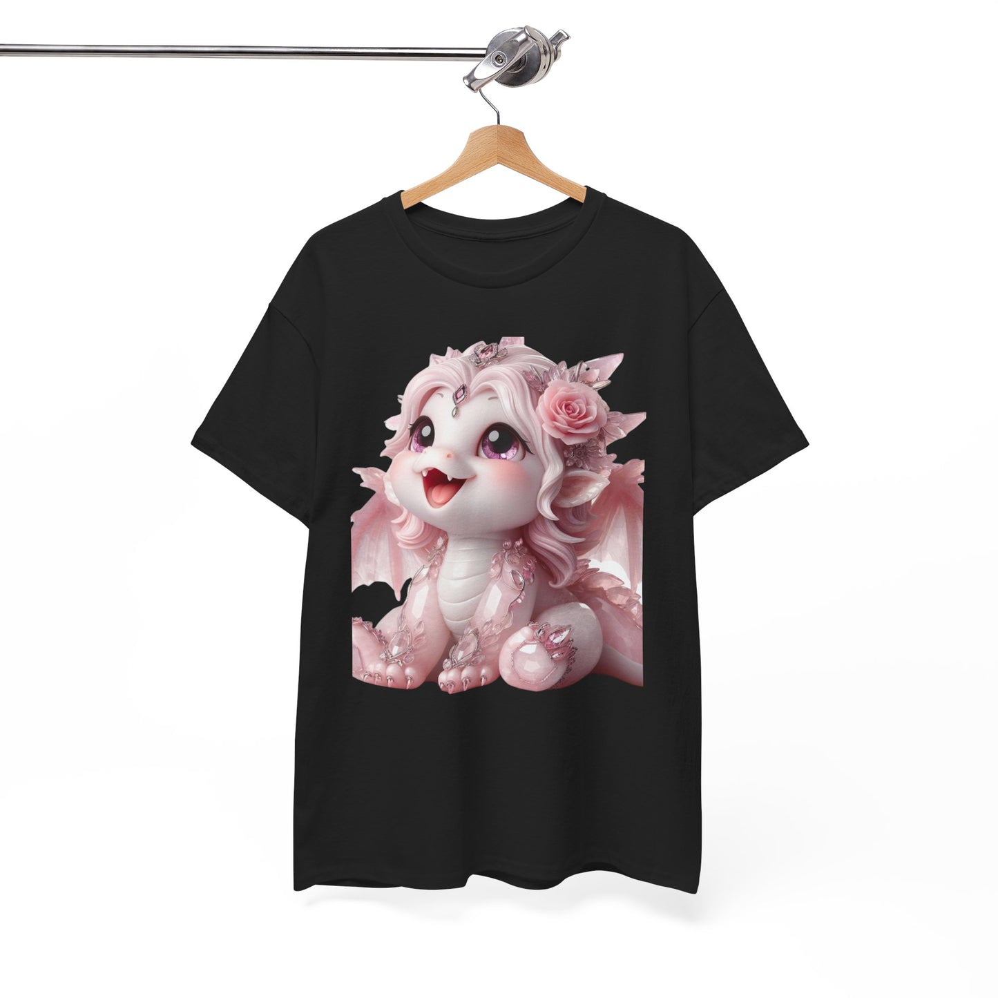 Rose Quartz Baby Dragon - Ethically Harvested Cotton Tee