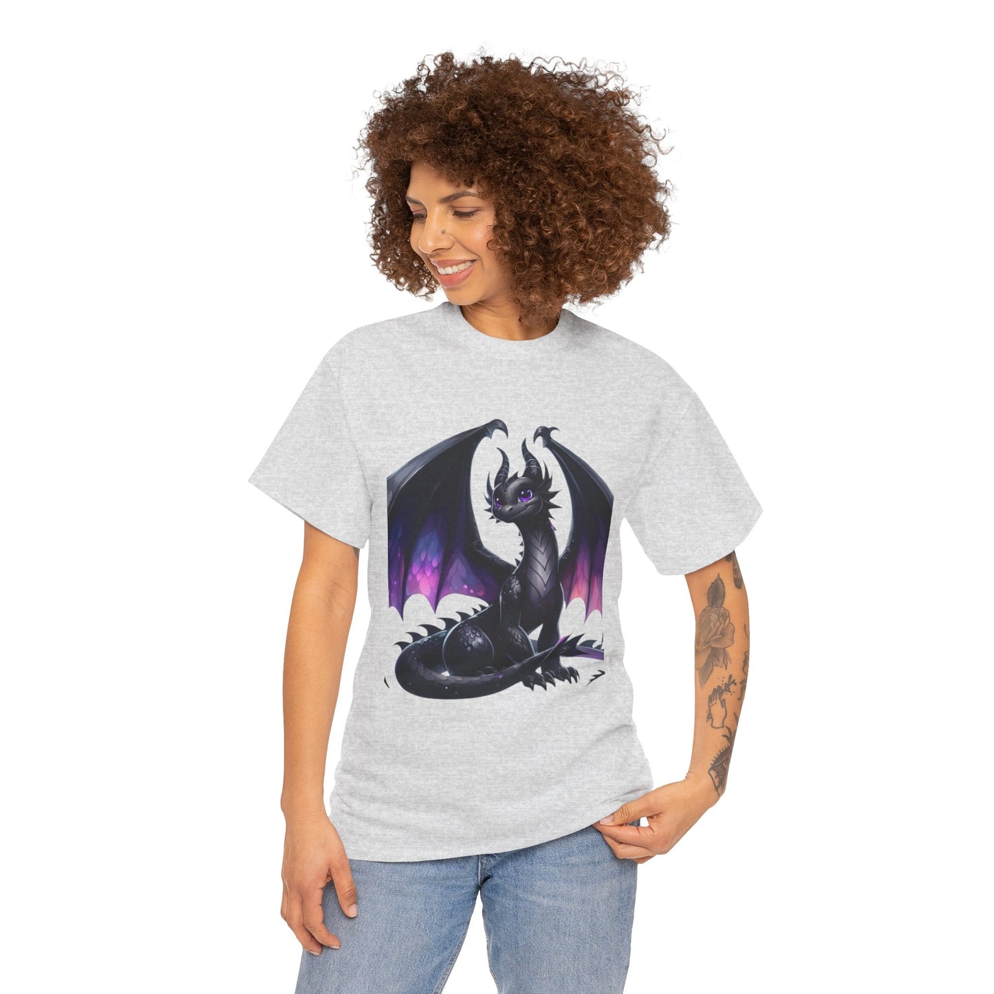 Violet Black Baby Dragon - Ethically Harvested Cotton Tee