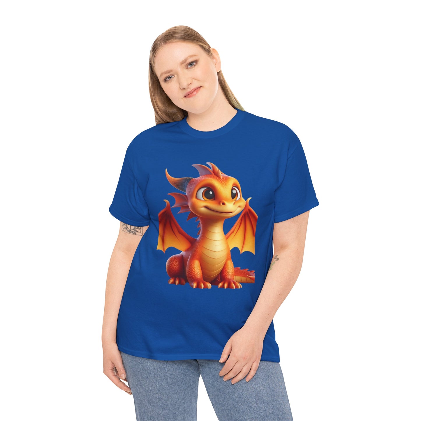 Orange Baby Dragon - Ethically Harvested Cotton Tee