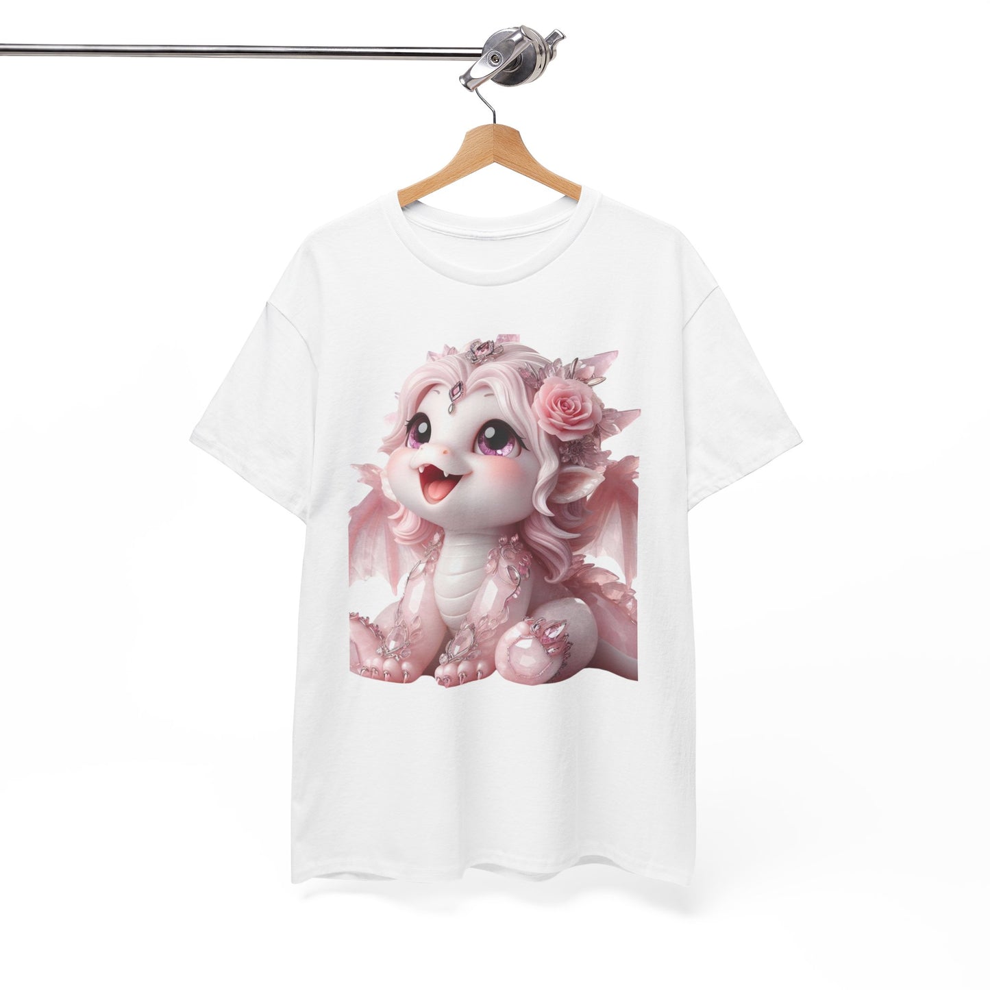 Rose Quartz Baby Dragon - Ethically Harvested Cotton Tee