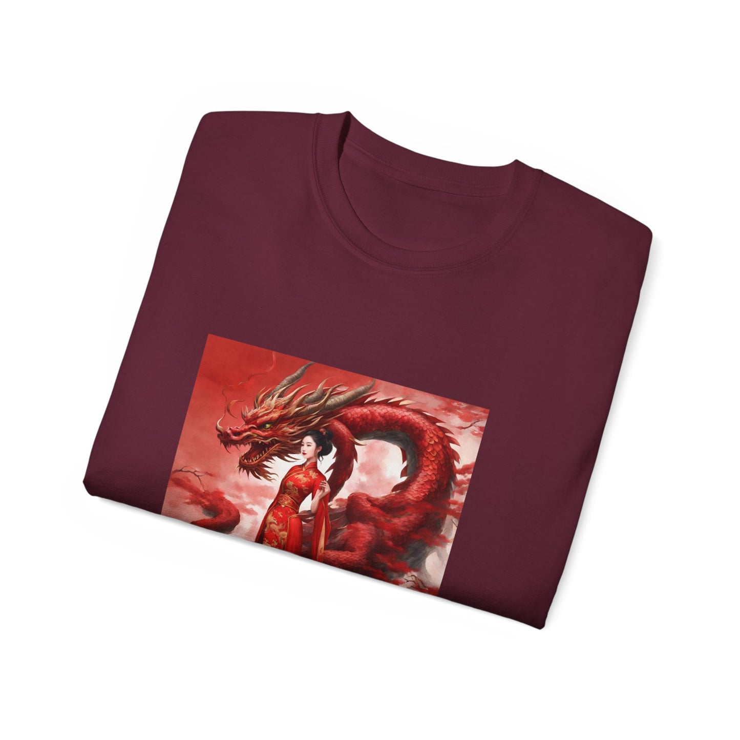 Red Tara & Her Dragon - Ethically Harvested Cotton Tee