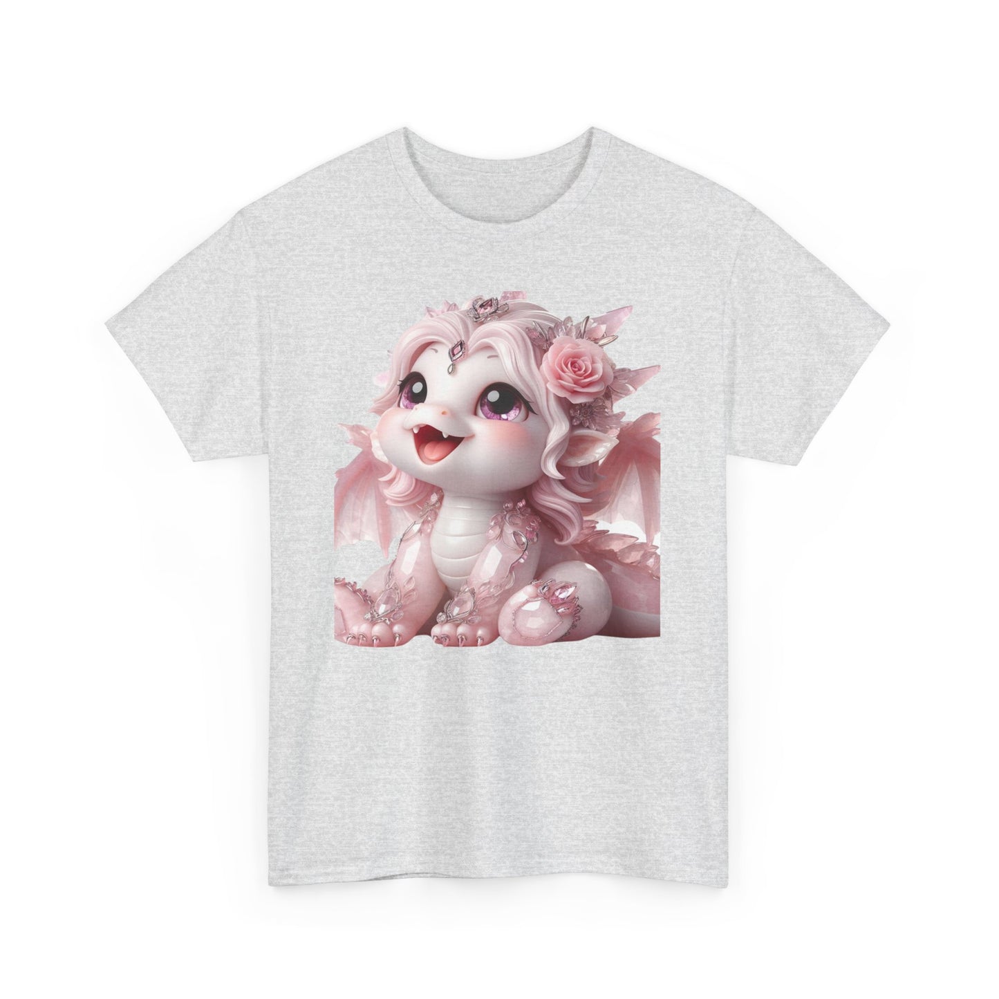 Rose Quartz Baby Dragon - Ethically Harvested Cotton Tee