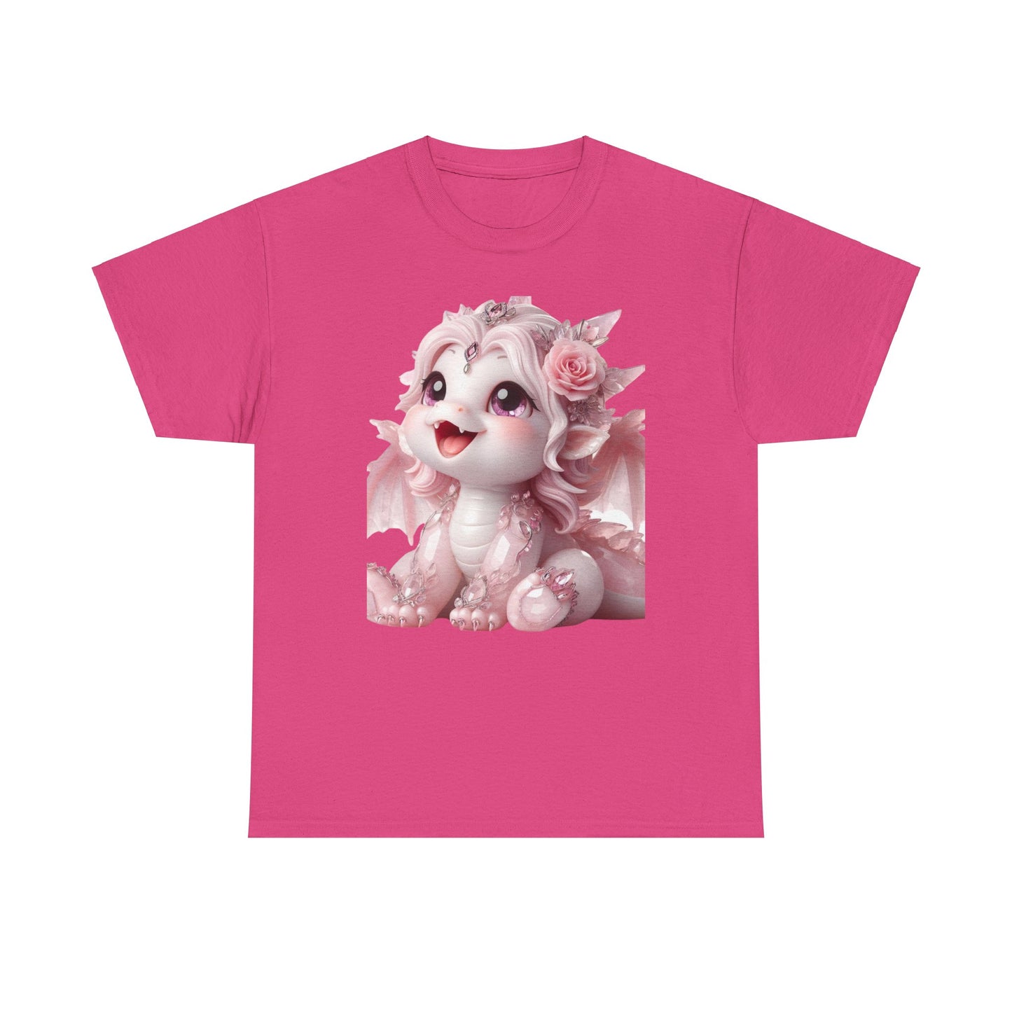 Rose Quartz Baby Dragon - Ethically Harvested Cotton Tee