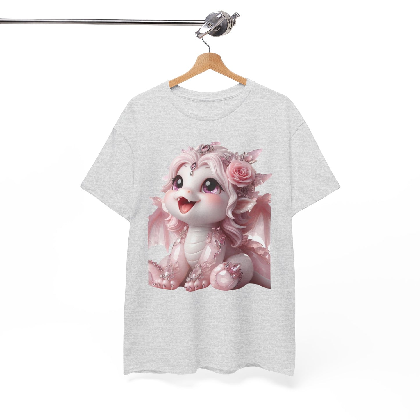 Rose Quartz Baby Dragon - Ethically Harvested Cotton Tee