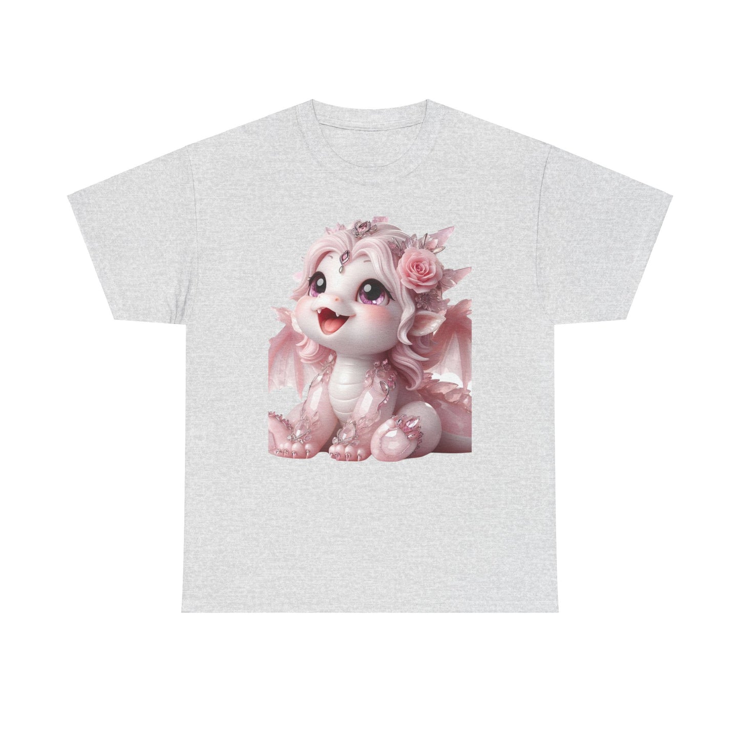 Rose Quartz Baby Dragon - Ethically Harvested Cotton Tee