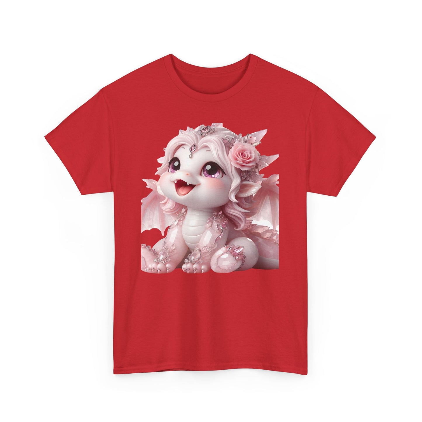 Rose Quartz Baby Dragon - Ethically Harvested Cotton Tee