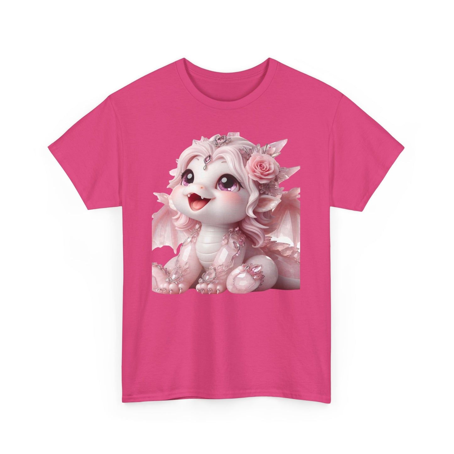 Rose Quartz Baby Dragon - Ethically Harvested Cotton Tee