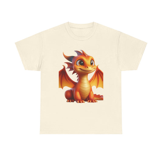 Orange Baby Dragon - Ethically Harvested Cotton Tee