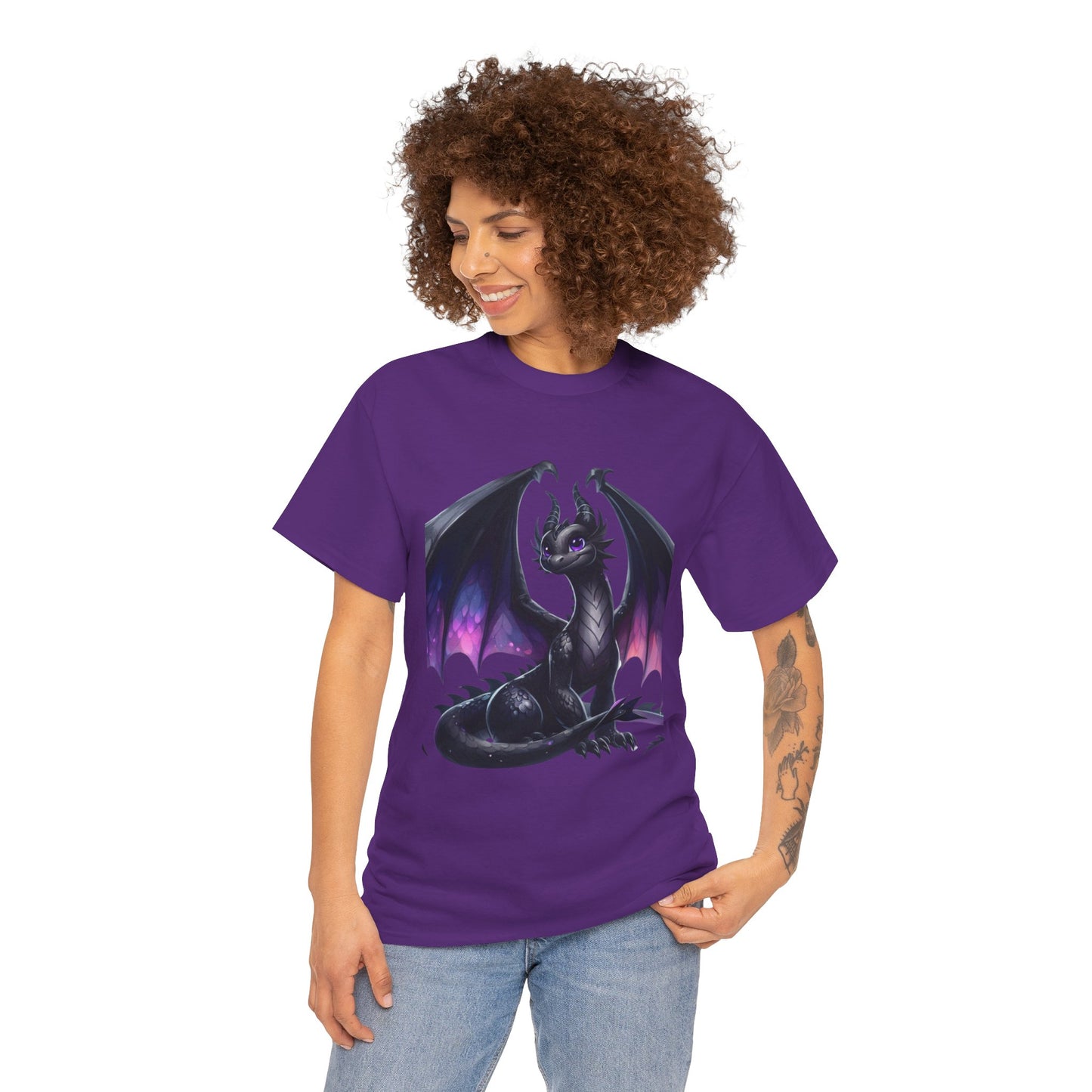 Violet Black Baby Dragon - Ethically Harvested Cotton Tee