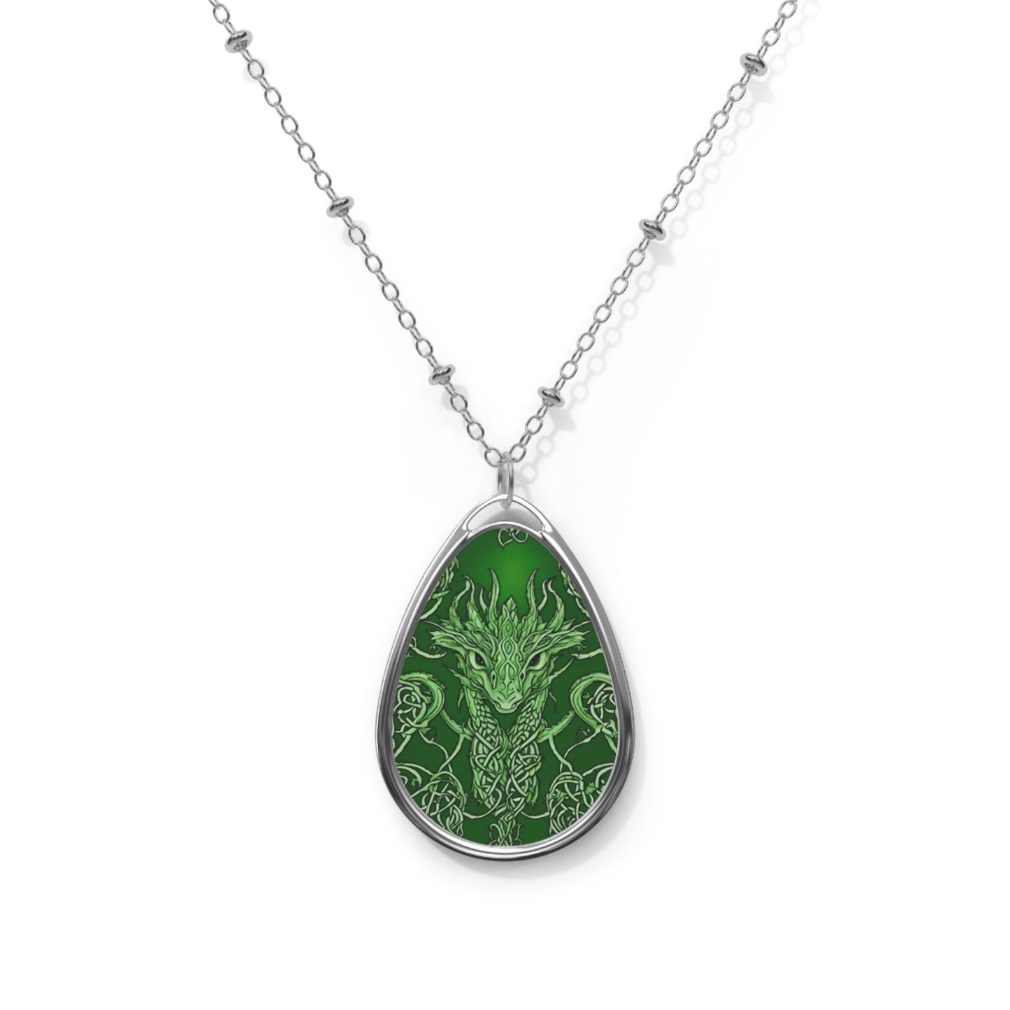 Dragon of the Celts - Oval Necklace