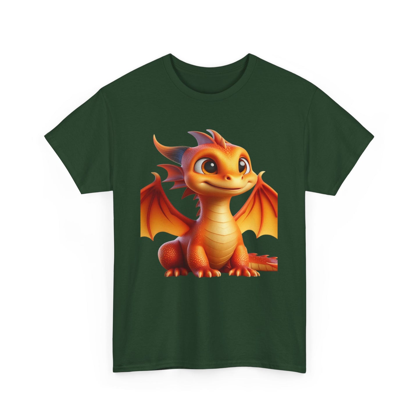 Orange Baby Dragon - Ethically Harvested Cotton Tee